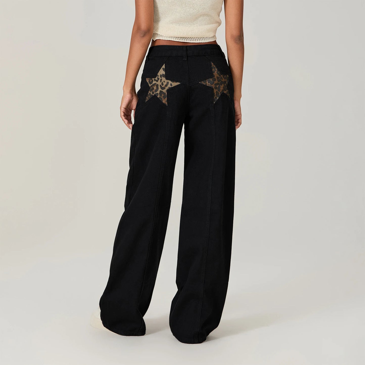 STELLA | Jeans Donna a Gamba Larga con Stelle