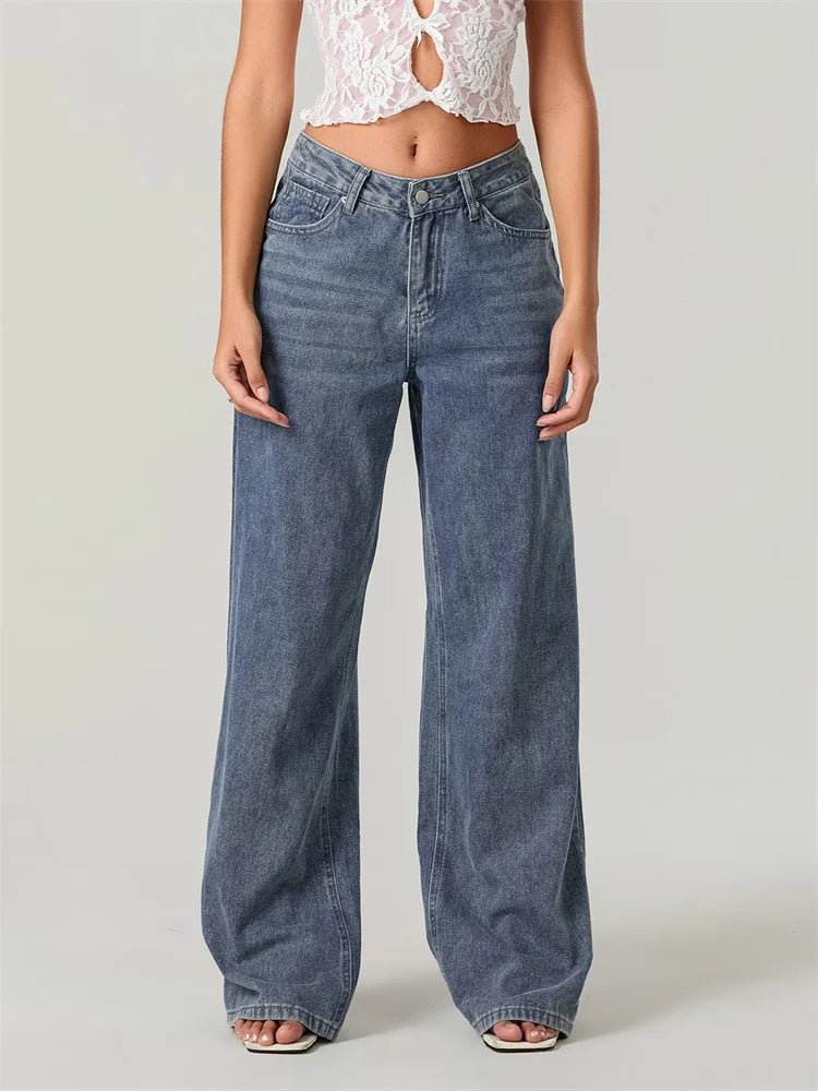 STELLA | Jeans Donna a Gamba Larga con Stelle