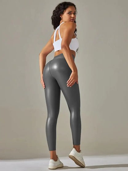 ALMA | Leggings Donna in Pelle PU