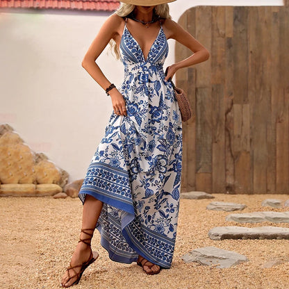 MARINA | Abito Estivo in Chiffon Stile Porcellana